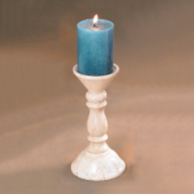 Champagne Marble Matte Candle Holder 4.75 in. Dia x 8.25 in. H