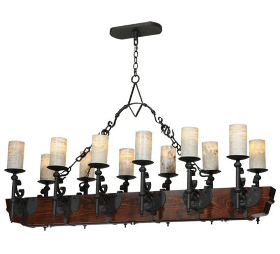 127483 60 in. L Tudor Jadestone Led Chandelier