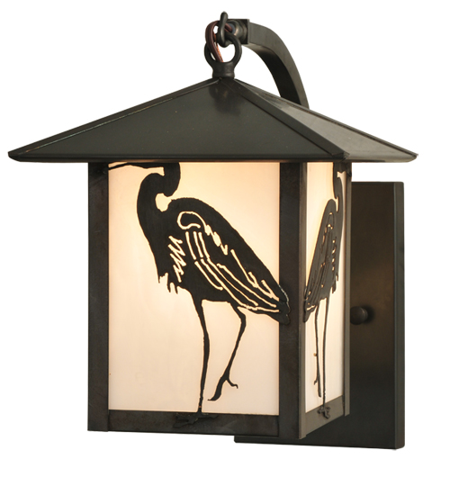 118722 8 in. W Seneca Heron Curved Arm Wall Sconce
