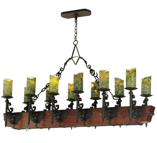 127486 60 in. L Tudor Jadestone Led Chandelier