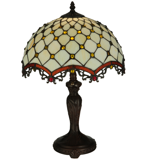 130761 20 in. H Diamond and Jewel Table Lamp