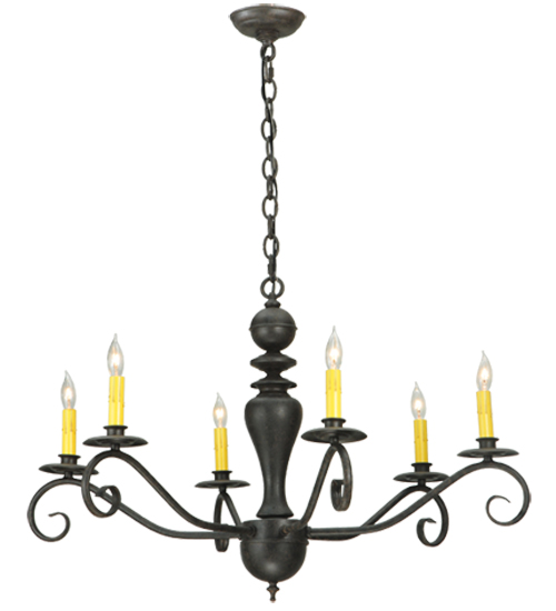 127878 33 in. W Emory 6 Light Chandelier