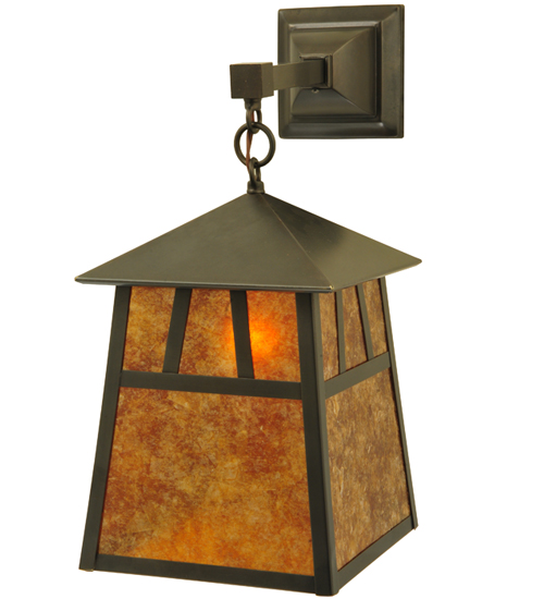 128874 8 in. W Stillwater Double Bar Mission Wall Sconce