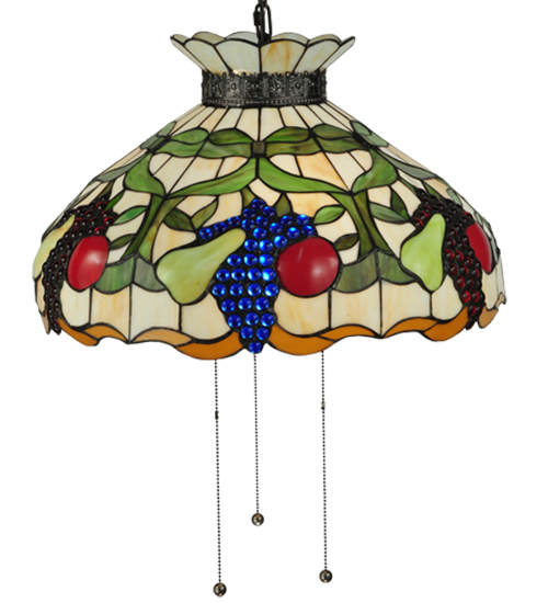 132674 Fruit 3-Light Pendant - Brown