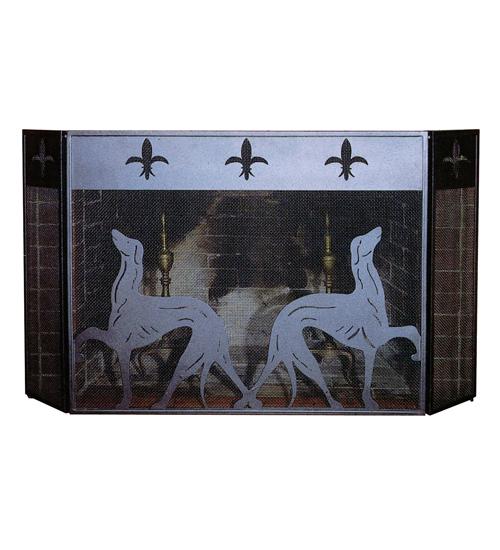 29440 50 in. W x 30 in. H Greyhound Folding Fireplace Screen
