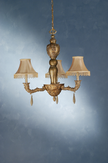 31 in. W Monticello 3 Light Chandelier - Silver Wash