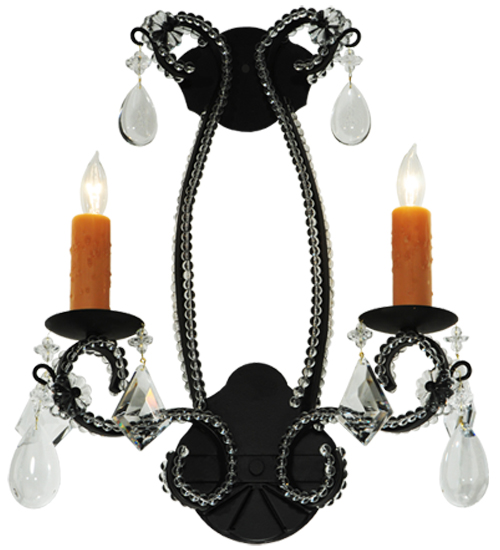 16 in. W Peak Crystal Wall Sconce