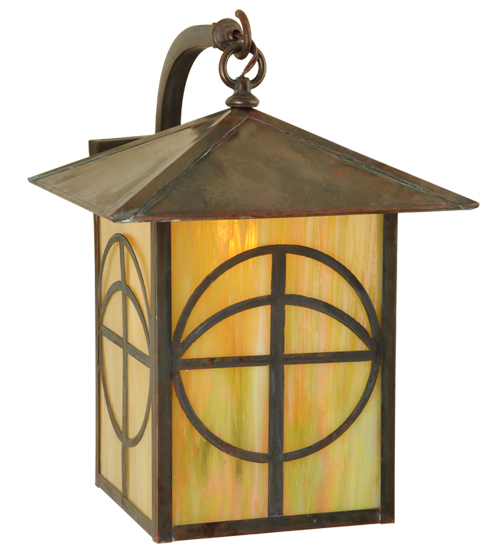 126148 12 in. W Seneca Circle Cross Curved Arm Wall Sconce
