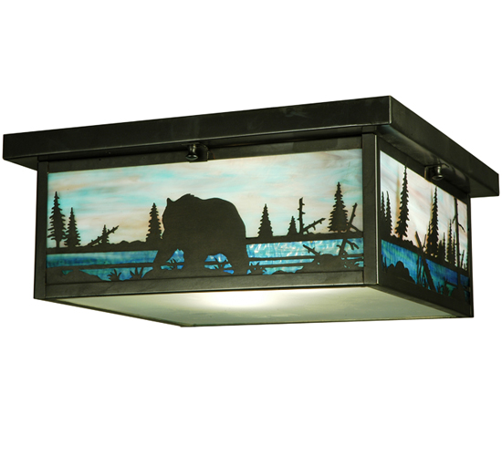 136988 16 in. Square Bear Creek Flushmount