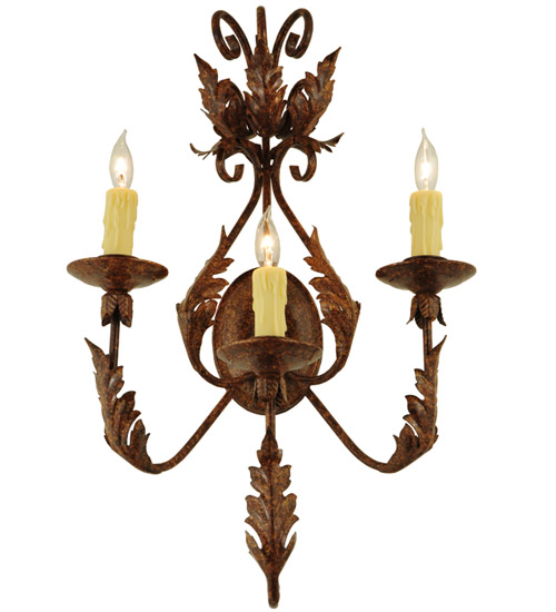 16.5 in. W French Elegance 3 Light Wall Sconce