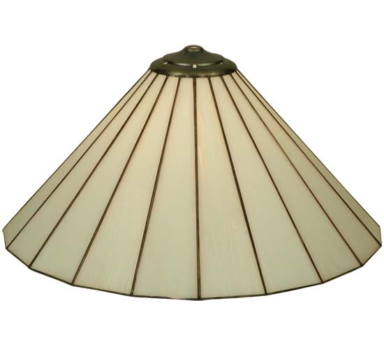 135955 17.75 in. W x 8.75 in. H Duncan White Replacement Shade