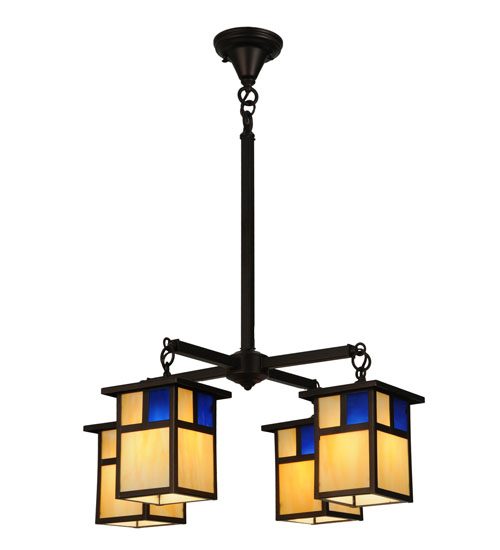 123949 25 in. W Hyde Park T Mission 4 Light Chandelier