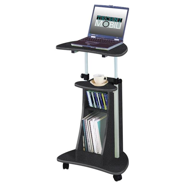 Techni Mobili Rolling Laptop Cart with Storage - Graphite