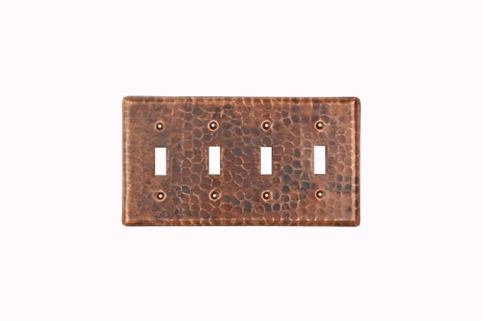 Picture of Premier Copper Products ST4 Switchplate - Quadruple Double Toggle Switch Cover