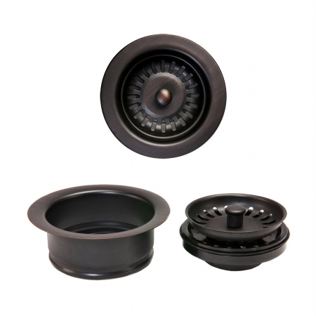 Picture of Premier Copper Products DC-1ORB Drain Combination Package for Double Bowl Kitchen Sinks - Oil Rubbed Bronze