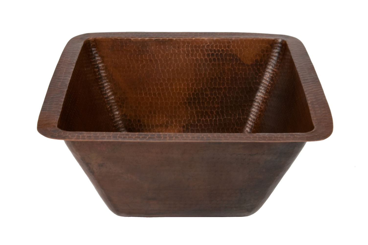 15 in. Square Hammered Copper Bar-Prep Sink -  BetterBathroom, BE2637469
