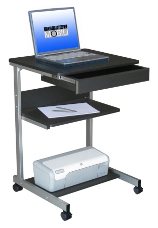 Picture of Techni Mobili RTA-B018-GPH06 Rolling Laptop Desk with Storage - Graphite