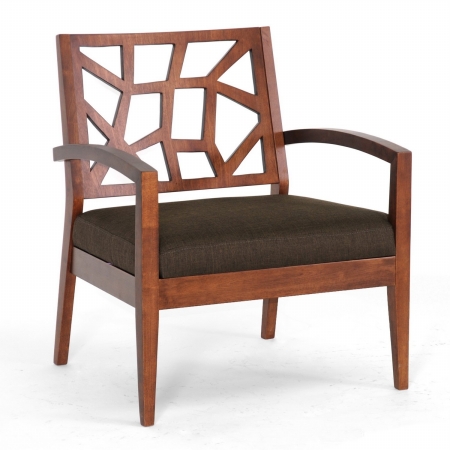 Picture of Baxton Studios Jennifer Lounge Chair-109-663-Dark Brown Jennifer Modern Lounge Chair with Dark Brown Fabric Seat