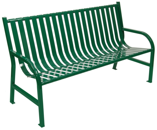 Picture of Witt Industries M5-BCH-GN 5 ft. Foot Slatted Metal Bench - Green