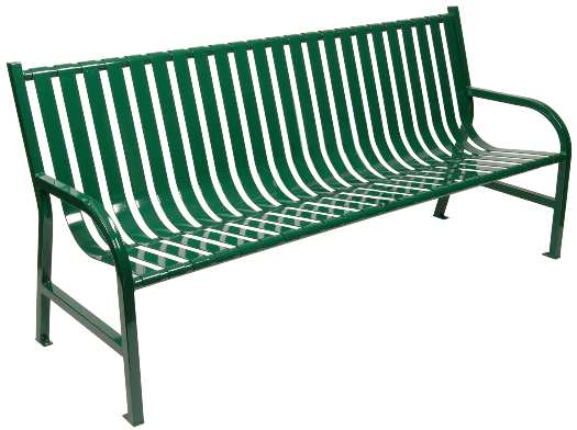 Picture of Witt Industries M6-BCH-GN Oakley 72 in. Steel Bench - Green