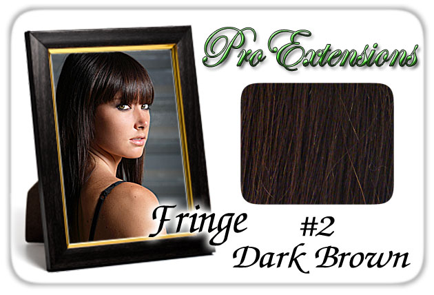 Picture of Brybelly Holdings PRFR-2 No. 2 Dark Brown Pro Fringe Clip In Bangs
