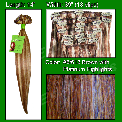 Picture of Brybelly Holdings PRST-14-6613 No. 6-613 Chestnut Brown with Platinum Highlights - 14 inch