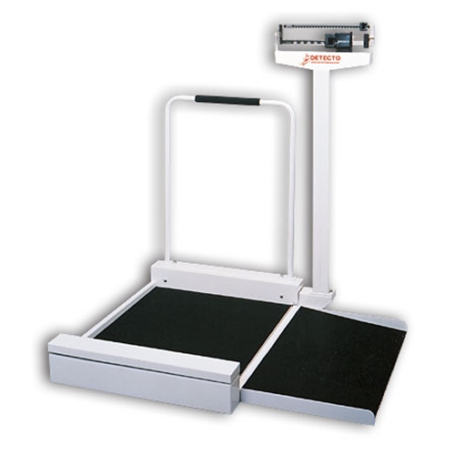 Picture of Cardinal Scale-Detecto 495 30 in. X 26 in. X 2 in. Platform Wheelchair Scale Mechanical 400 Lb X 4 Oz