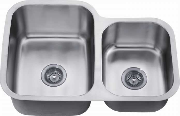 Picture of Dawn Kitchen & Bath ASU110R 30 in. L Undermount Double Bowl - Small Bowl On Right - 18 Gauge
