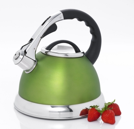 Picture of EVCO International 77033 Camille 3 Qt Whistling Opaque Chartreuse Tea Kettle