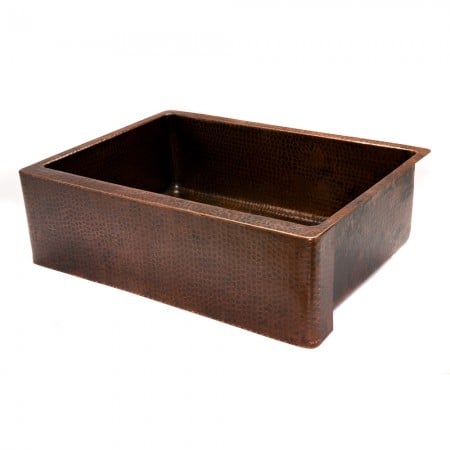 KASDB30229 30 in. Copper Hammered Kitchen Apron Single Basin Sink -  Premier Copper Products