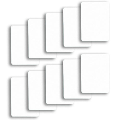 Picture of Brybelly Holdings GCUT-101-10 Set of 10 White Plastic Poker Size Cut Cards