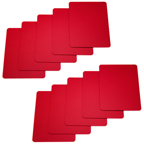 Picture of Brybelly Holdings GCUT-103-10 Set of 10 Red Plastic Poker Size Cut Cards