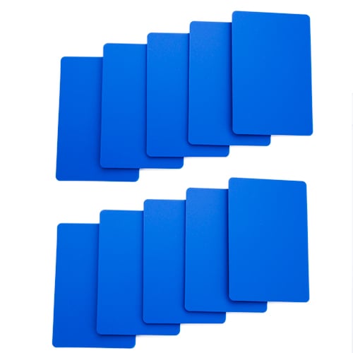 Picture of Brybelly Holdings GCUT-202-10 Set of 10 Blue Plastic Bridge Size Cut Cards