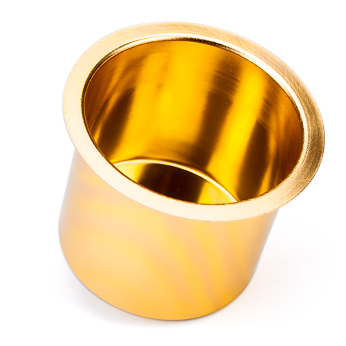 Picture of Brybelly Holdings GCUP-103 Vivid Gold Aluminum Drop In Cup Holder