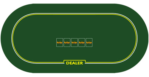Picture of Brybelly Holdings TAB-1004 Rollout Gaming Poker with Dealer Table Top