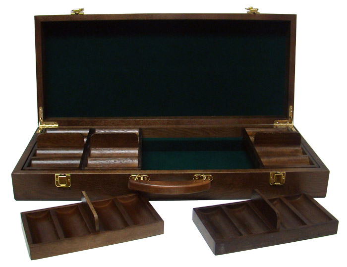 Picture of Brybelly Holdings CAS-500W 500 Ct Walnut Wooden Case