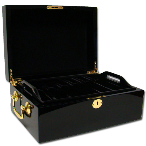 Picture of Brybelly Holdings CAS-500M 500 Ct Black Mahogany Wooden Case