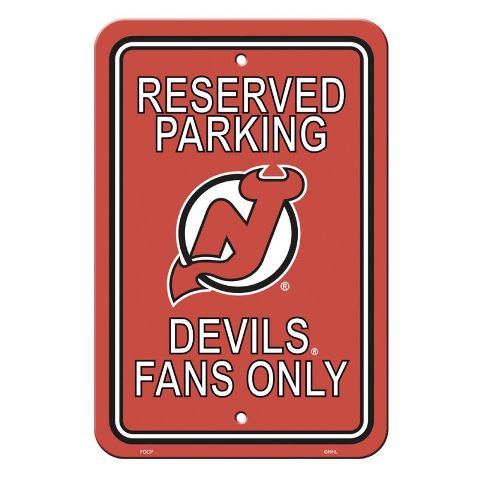 Picture of Fremont Die 80202 New Jersey Devils Plastic Parking Sign
