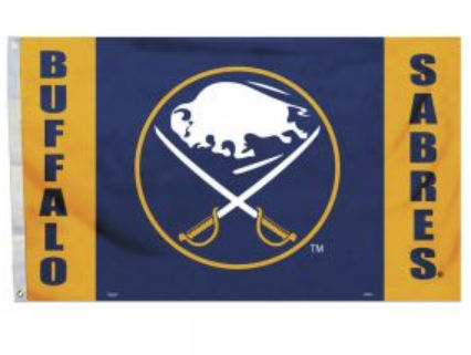 Picture of Fremont Die 84209B 3 ft. X 5 ft. Buffalo Sabres Flag with Grommetts