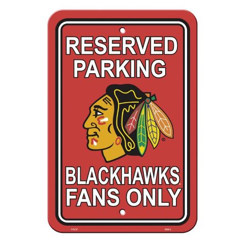 Picture of Fremont Die 80214 Chicago Blackhawks Plastic Parking Sign