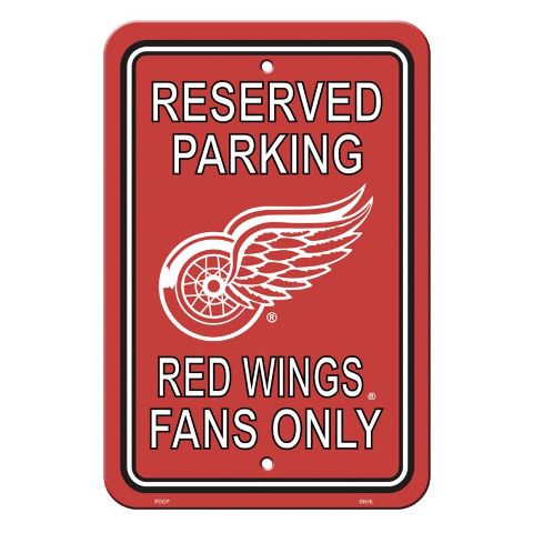 Picture of Fremont Die 80216 Detroit Red Wings Plastic Parking Sign