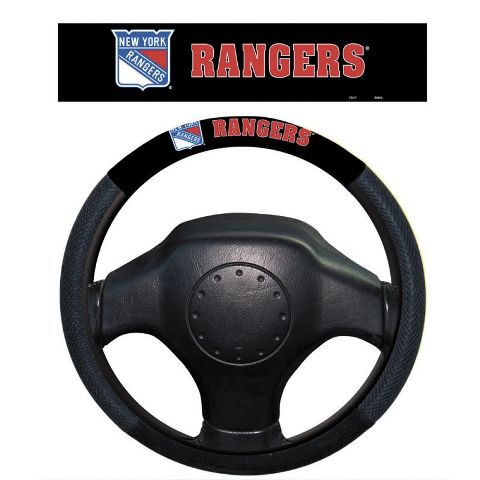Fremont Die  New York Rangers Poly-Suede Steering Wheel Cover