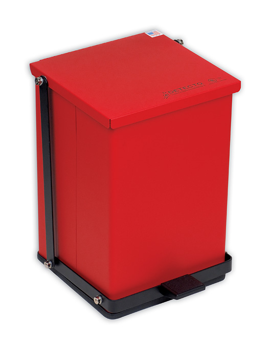 Picture of Cardinal Scale-Detecto P-16R 13 in. H X 11.75 in. W X 13 in. D Receptacle Baked Epoxy Red 16 Quart - 4 Gallon