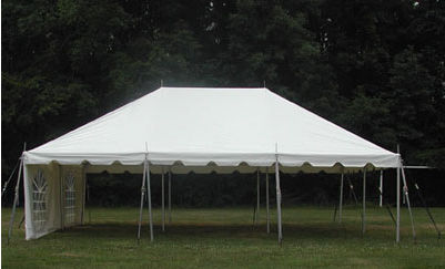 s 20x40 White Complete Galvanized Classic Pole Tent