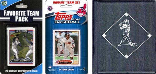 Picture of C & I Collectables 2012INDIANSTSC MLB Cleveland Indians Licensed 2012 Topps Team Set and Favorite Player Trading Cards Plus Storage Album
