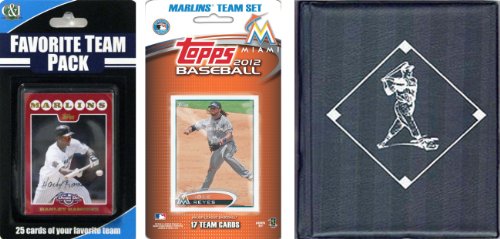 Picture of C & I Collectables 2012MARLINSTSC MLB Florida Marlins Licensed 2012 Topps Team Set and Favorite Player Trading Cards Plus Storage Album