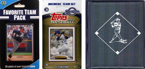 Picture of C & I Collectables 2012BREWERSTSC MLB Milwaukee Brewers Licensed 2012 Topps Team Set and Favorite Player Trading Cards Plus Storage Album