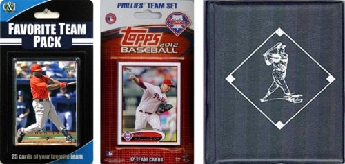Picture of C & I Collectables 2012PHILLSTSC MLB Philadelphia Phillies Licensed 2012 Topps Team Set and Favorite Player Trading Cards Plus Storage Album