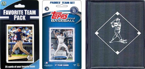 Picture of C & I Collectables 2012PADRESTSC MLB San Diego Padres Licensed 2012 Topps Team Set and Favorite Player Trading Cards Plus Storage Album