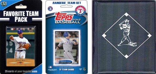 Picture of C & I Collectables 2012RANGERSTSC MLB Texas Rangers Licensed 2012 Topps Team Set and Favorite Player Trading Cards Plus Storage Album